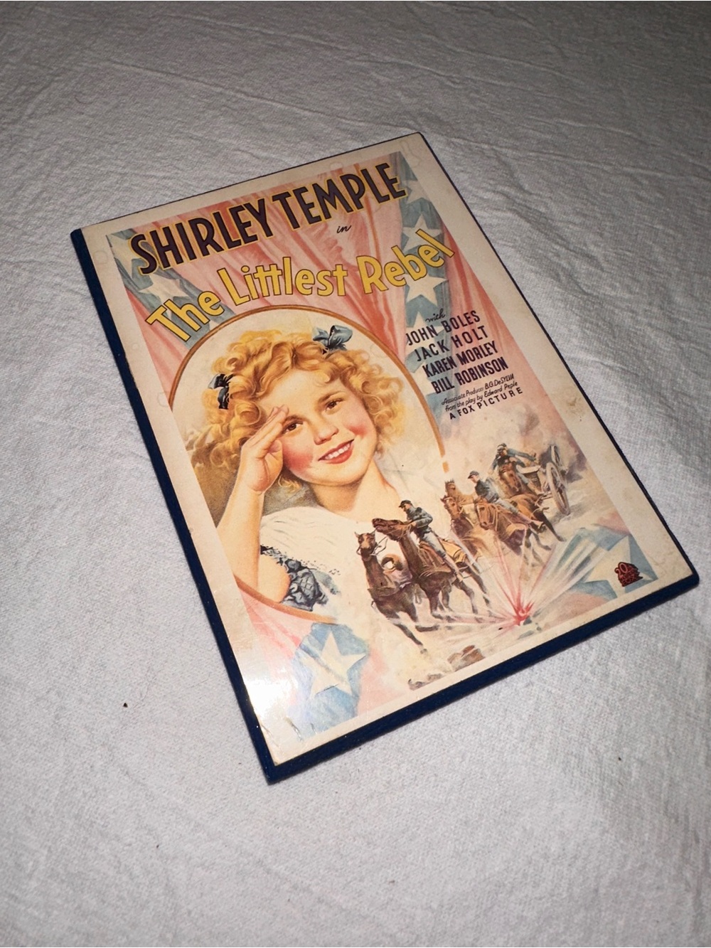 ⭐️ Vintage Shirley Temple "The Littlest Rebel" Vintage Movie Program Plaque